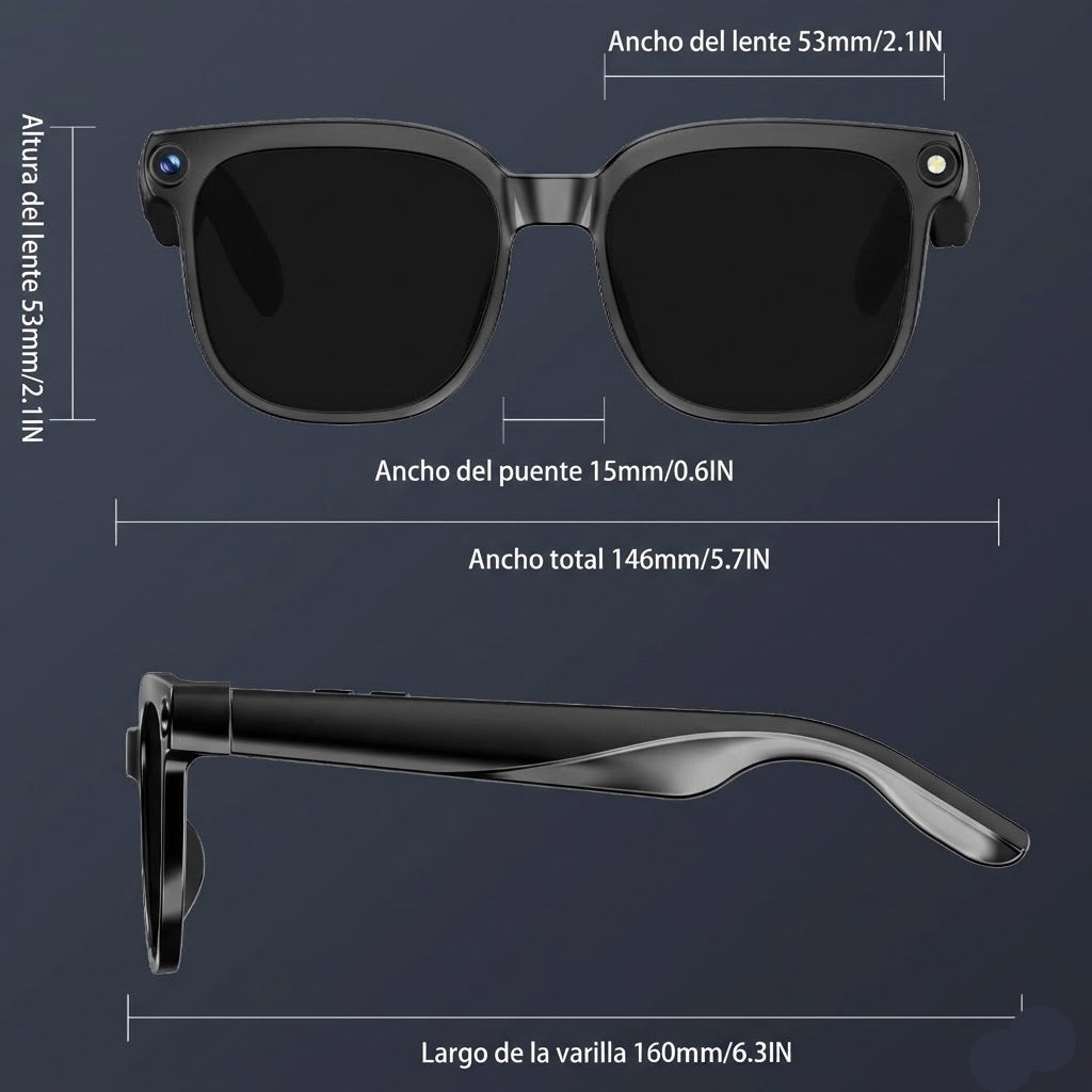 Gafas Inteligentes con Cámara y Traductor IA
