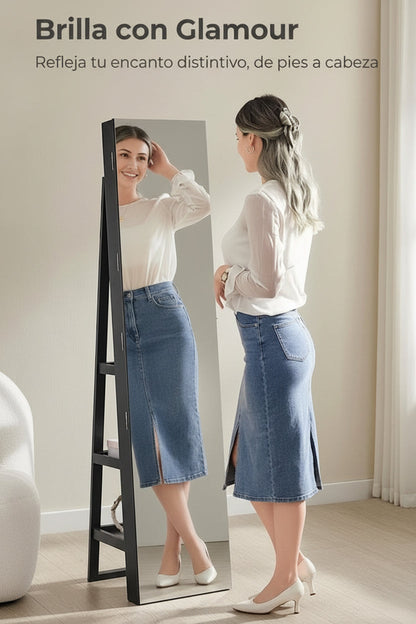 Espejo Joyero 360° con Luz LED