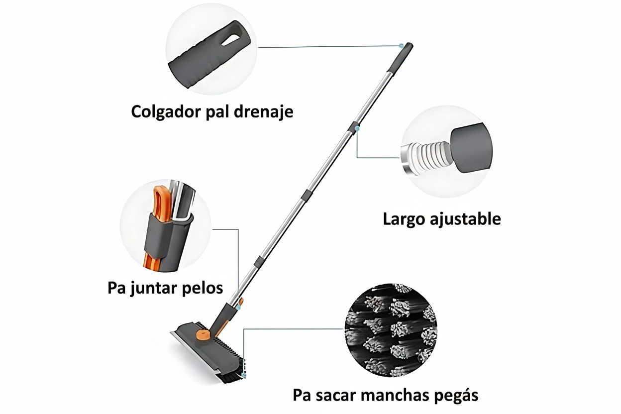 Cepillo AIR 3-en-1 con Mango Extensible